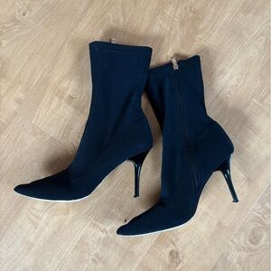 Vivianly Elegant Black Heeled Boots
